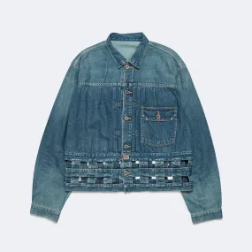 11.5oz Denim WINDOWPANE 1st JKT - Pro