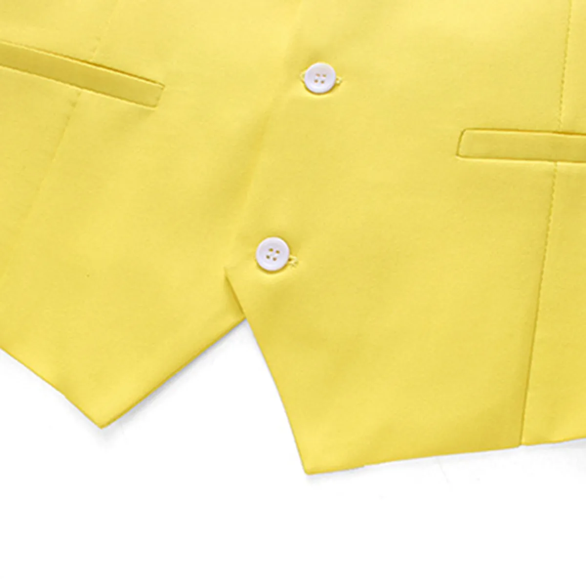 2-Piece Slim Fit Simple Designed Yellow Suit