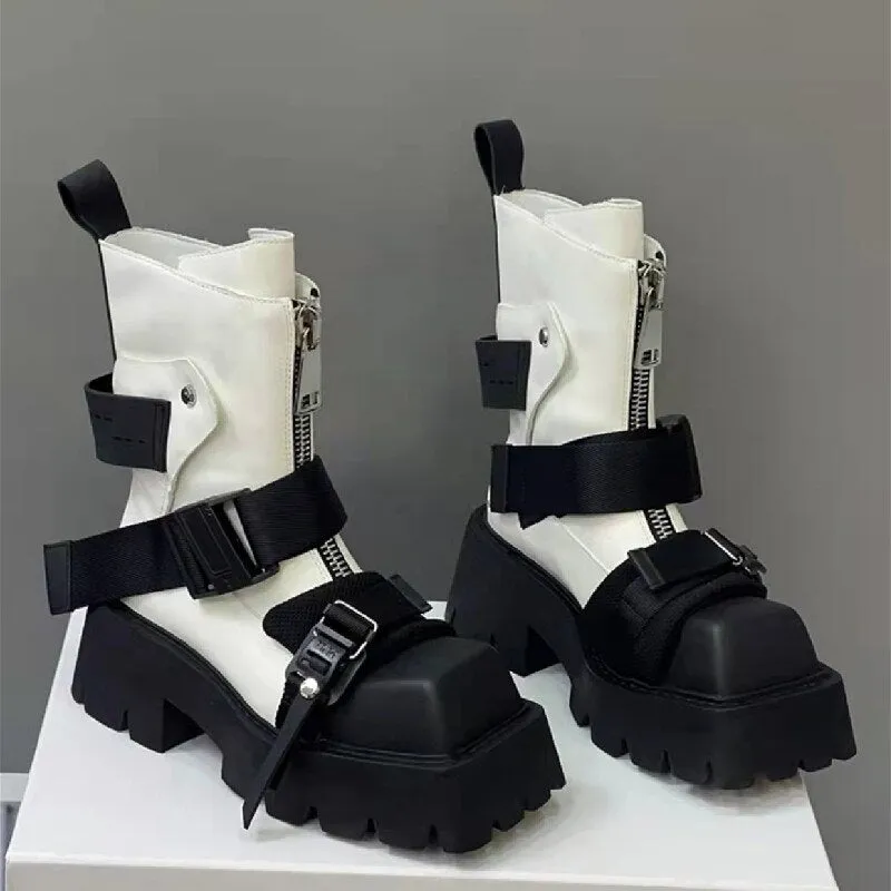 2023 New Boots Women Thick Bottom Zipper Modern Design Shoes for Women