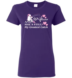 59 Years Anniversary She Still My Greatest Catch Women Tee