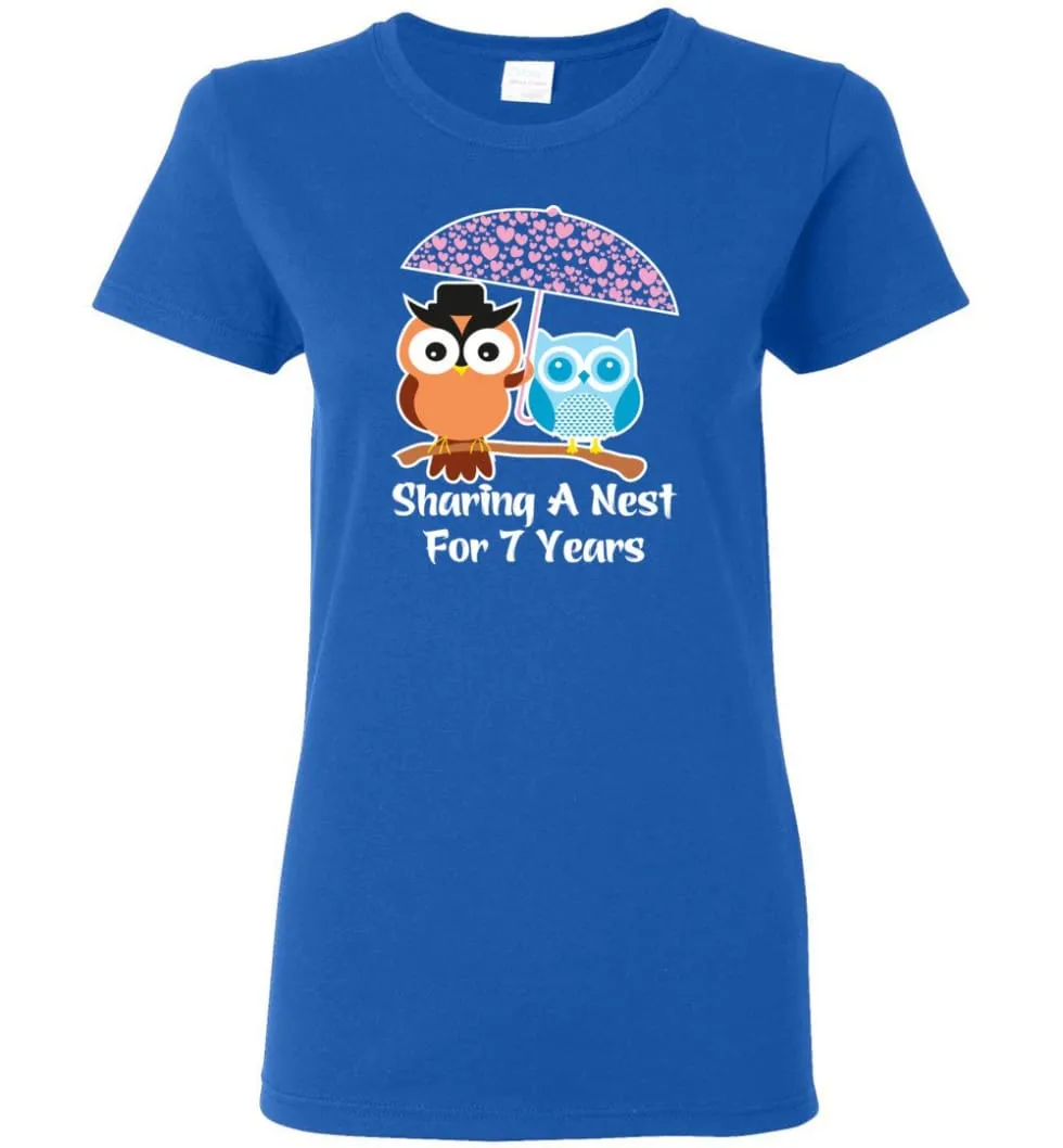 7 Years Wedding Anniversary Gifts Valentine's Day Women Tee