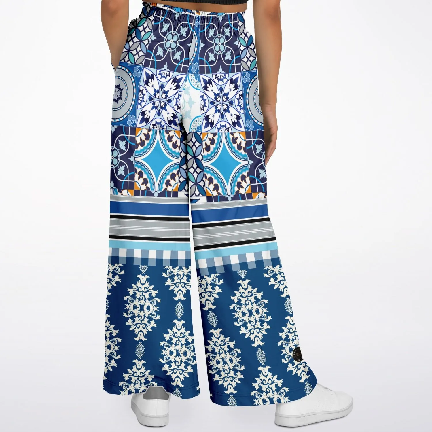 Agadir Moroccan Tile Eco-Poly Stretchy Phat Bellbottoms