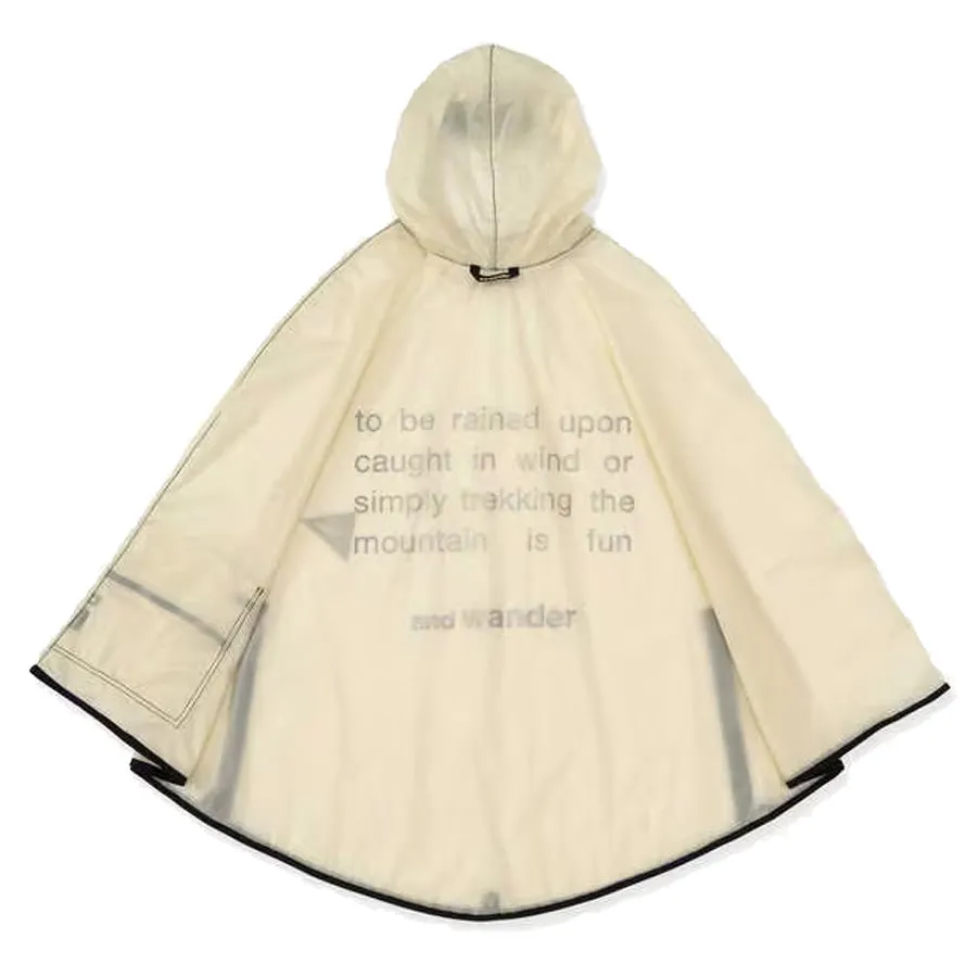 And Wander Sil Poncho Off White