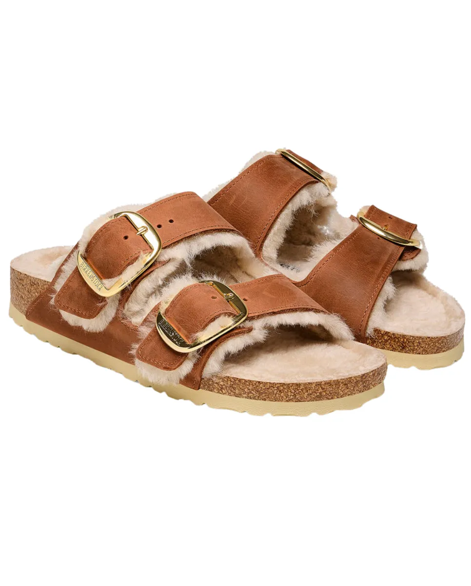 Arizona Big Buckle Shearling Cognac