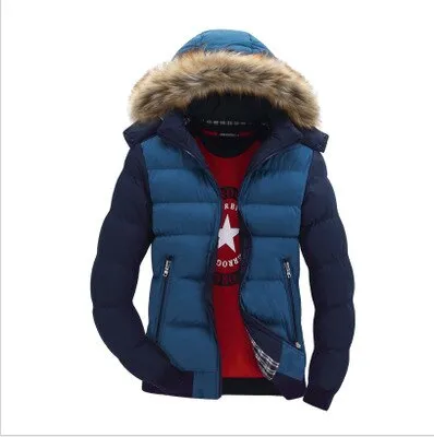 AshoreShop Mens Fleece Warm Hooded w/Fur Parka Jacket