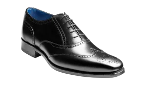 Barker Johnny Oxford Brogue Shoes – Black Calf