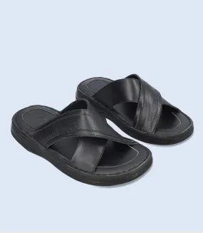 BM4820-BLACK-Men Comfort Slipper