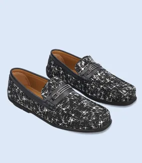 BM5235-BLACK/WHIT-Men Loafers