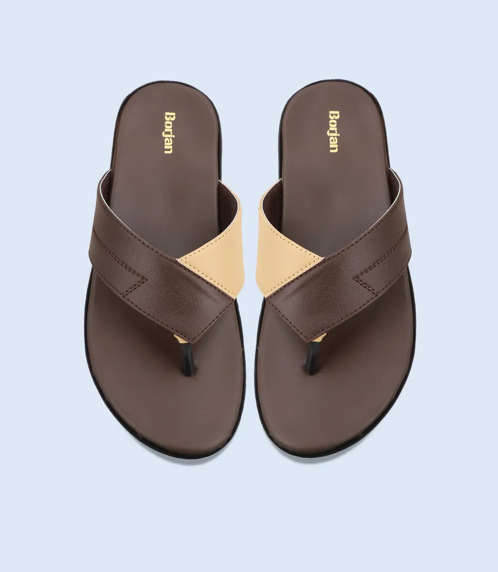 BM5535-BROWN-Men Chappal