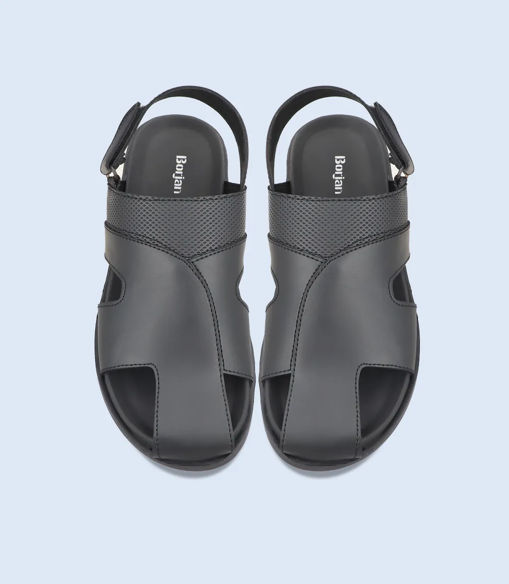 BM5673-BLACK-Men Casual Sandal