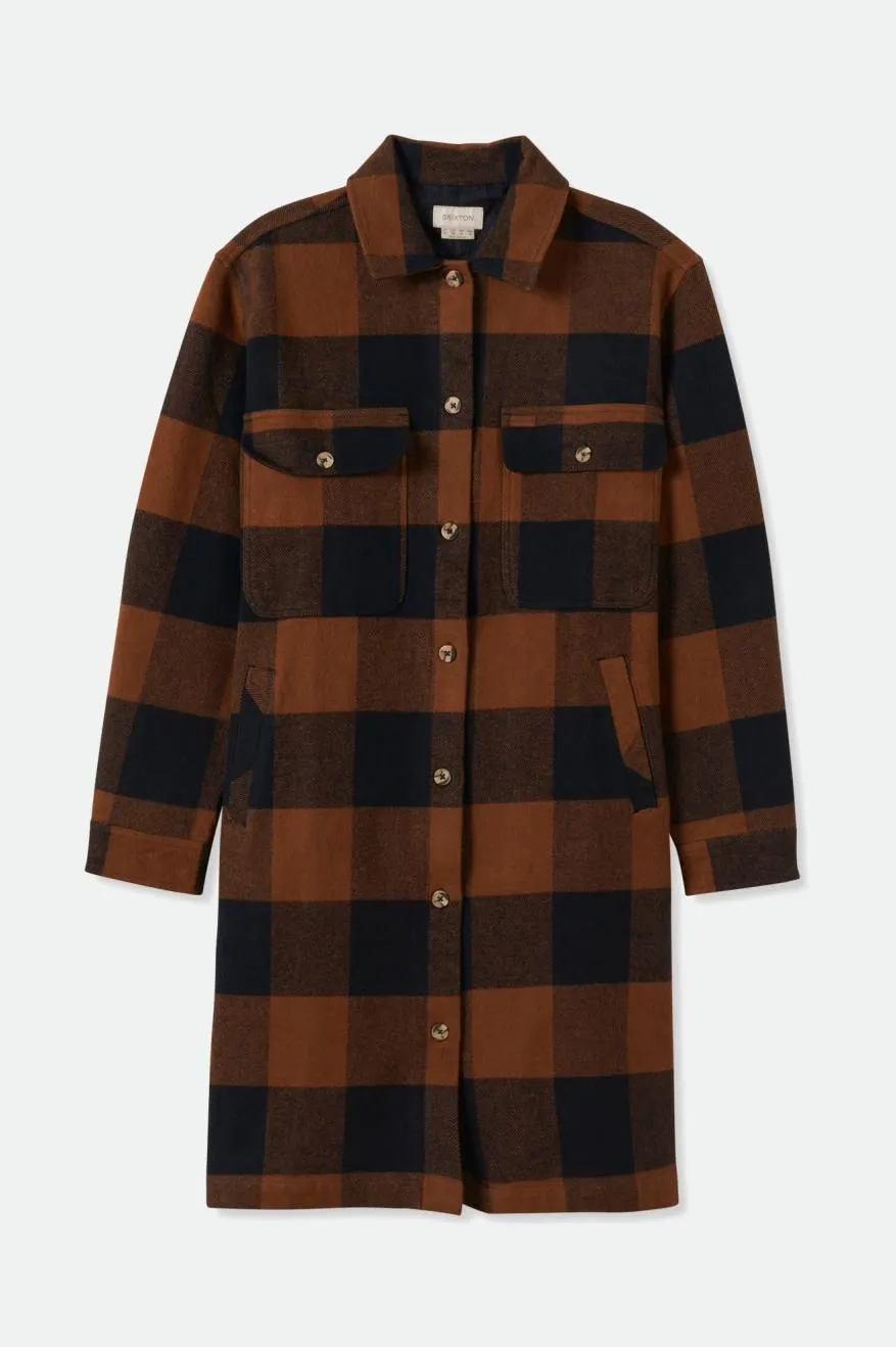 Bowery Womens Long Jacket - Bison