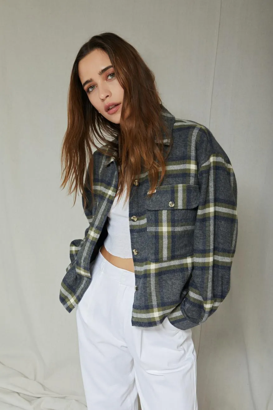 Bowery Women's L/S Flannel - Washed Navy