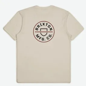 BRIXTON Crest II S/S Standard T-Shirt - Cream