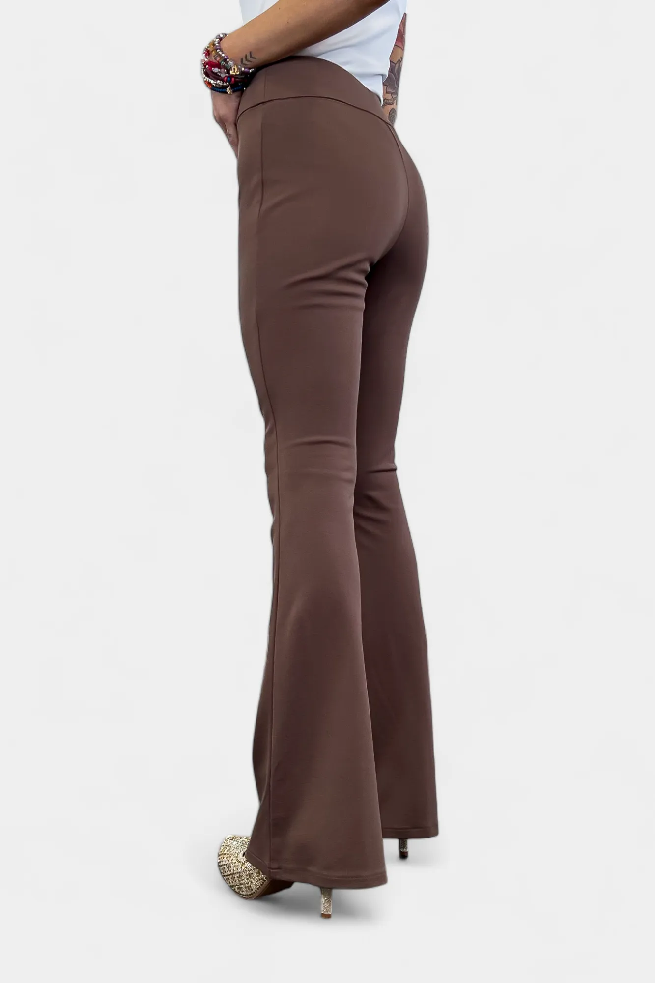 Brown High Waisted Flare Pants [NO RETURNS]