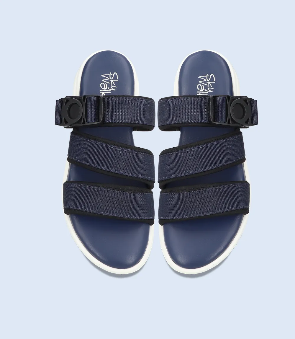 BW7664-NAVY-Women Comfort Slipper