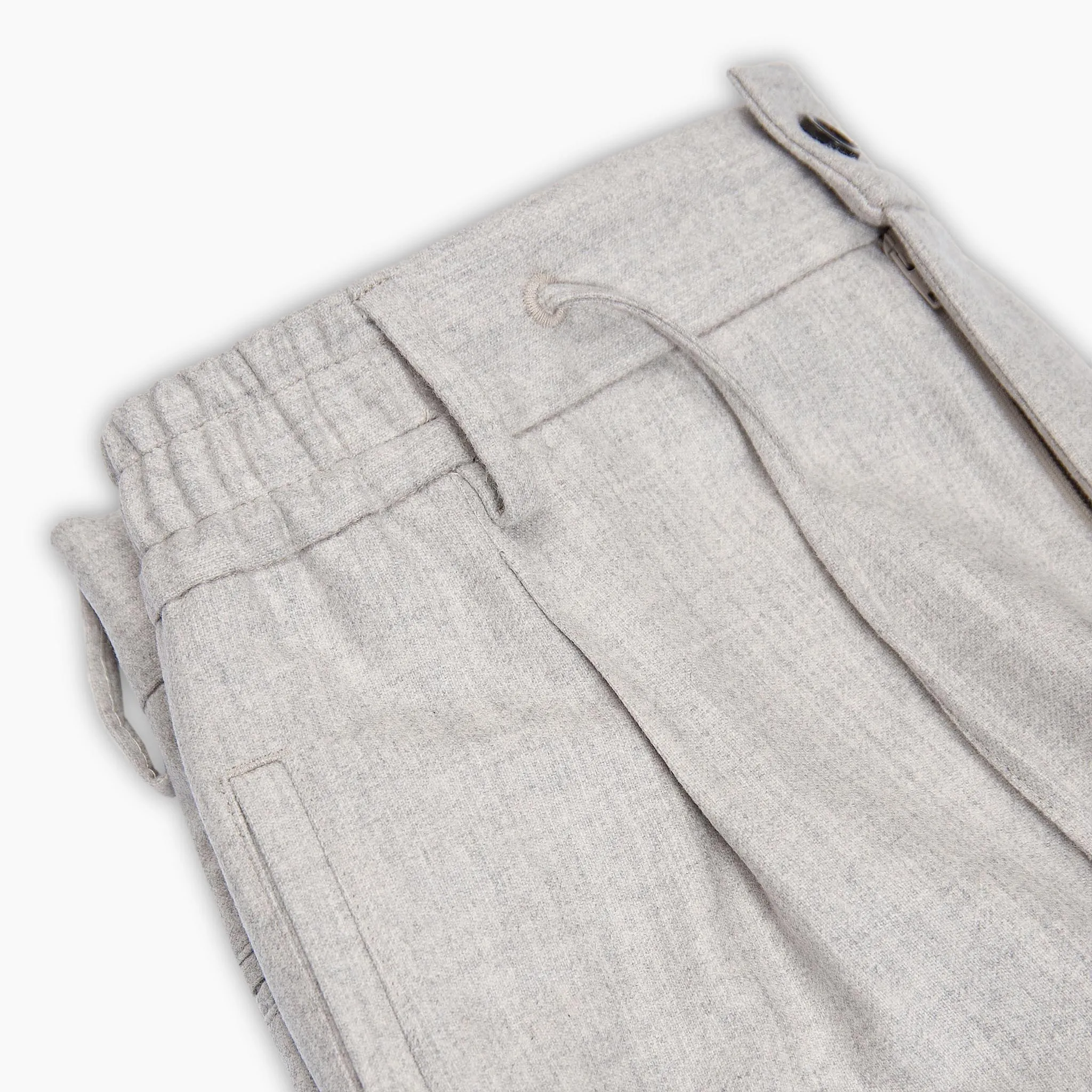 Chandler easy drawnstring pants Virgin Wool Flannel (cord melange)