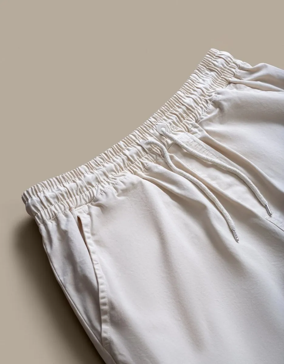 Colorful Twill Shorts Ivory White