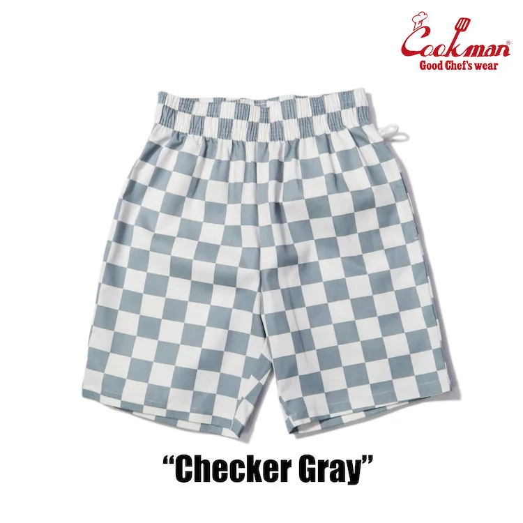 Cookman Chef Short Pants - Checker : Gray