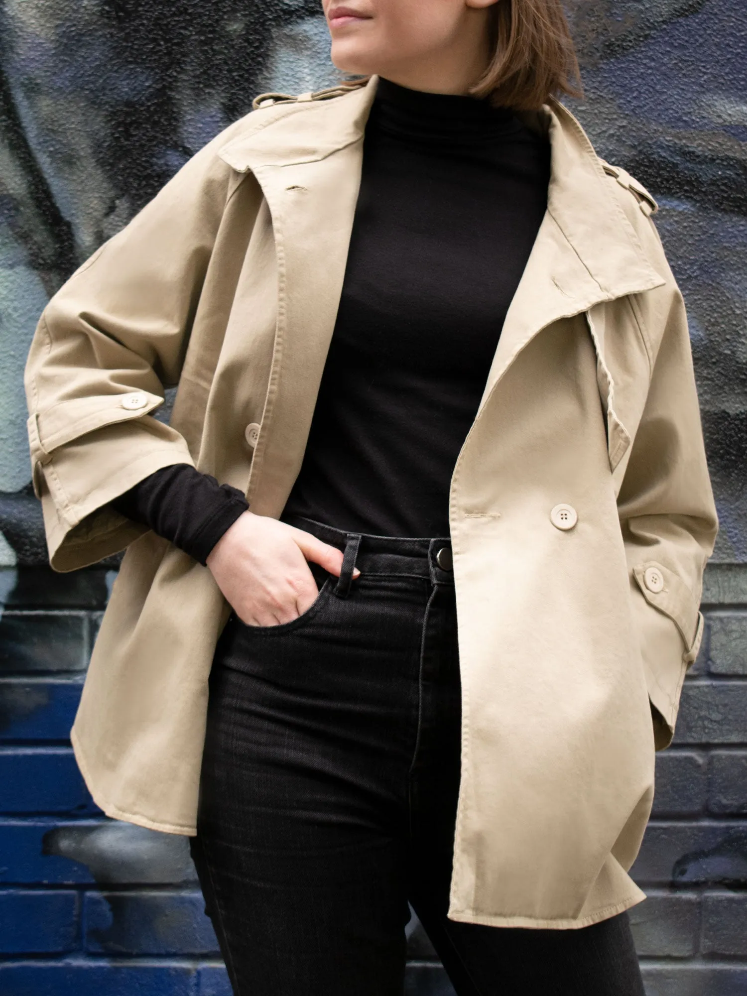 Cotton-Gaberdine Trench Coat