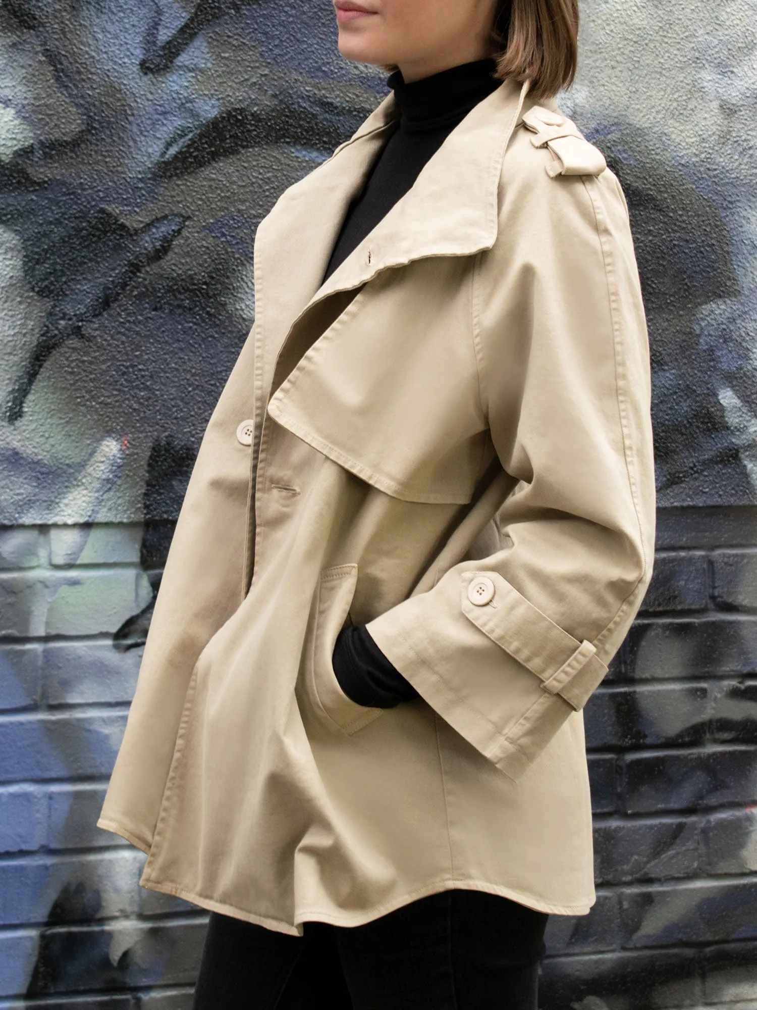 Cotton-Gaberdine Trench Coat