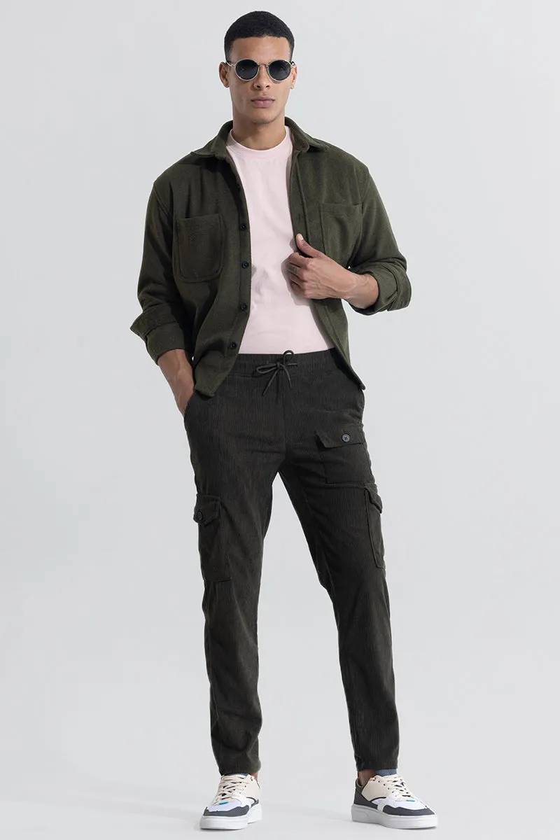 Cullin Olive Corduroy Cargo Pant