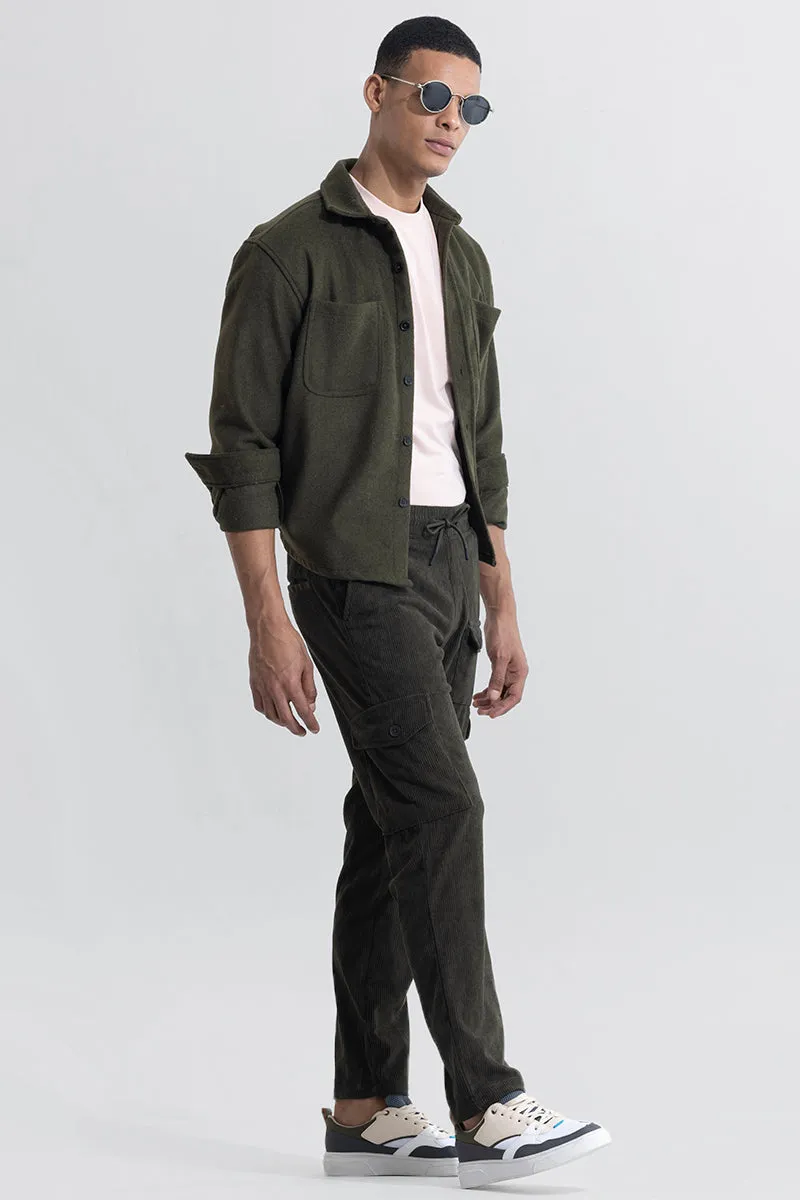 Cullin Olive Corduroy Cargo Pant