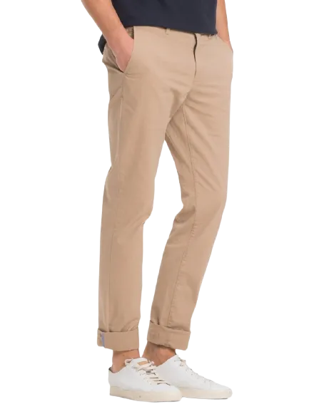 Denton Straight Fit Chino - Khaki | Navy