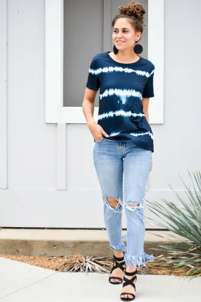 Everything's Alright Navy Tie Dye Tee