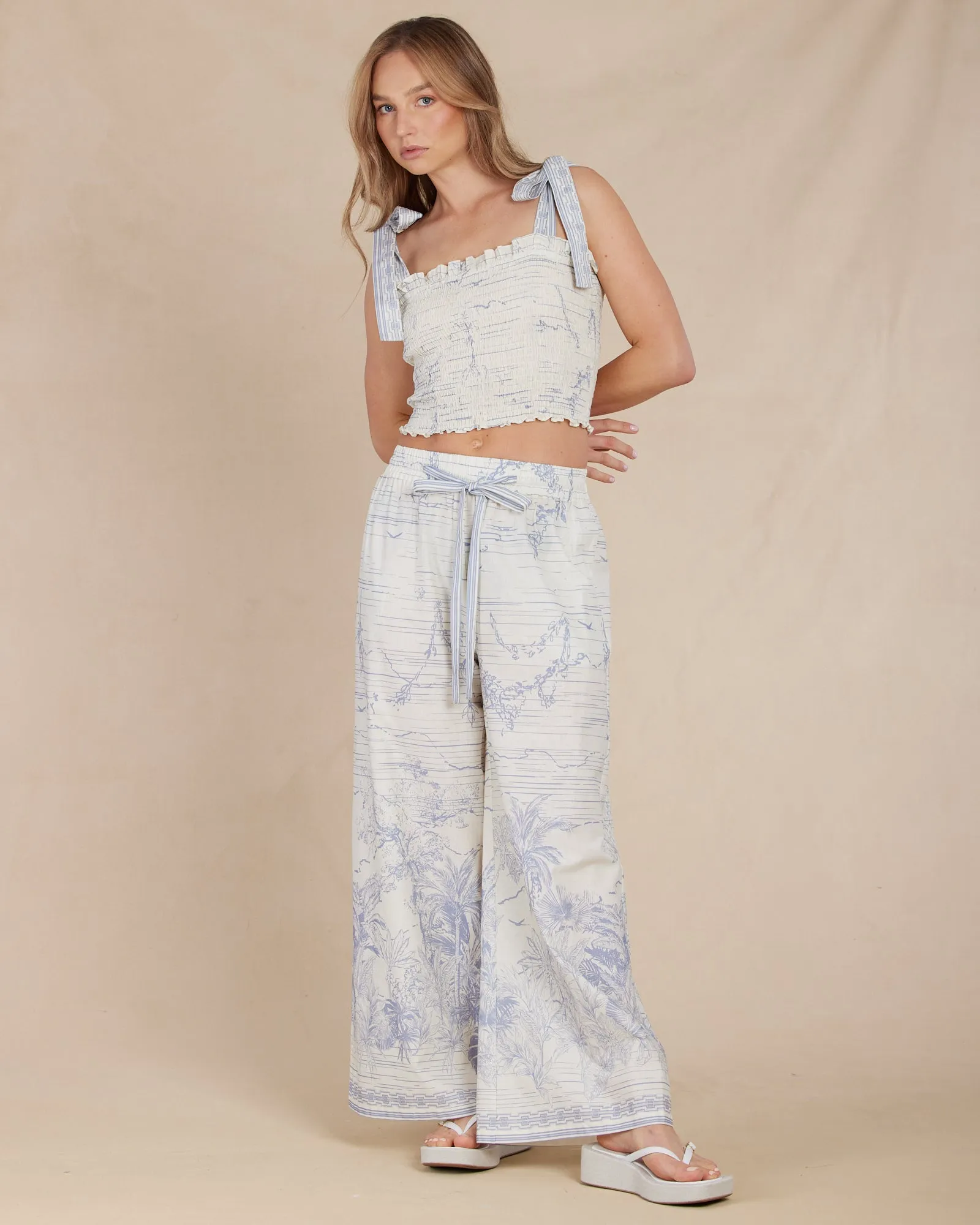 Fresco Linen Drawstring Pant