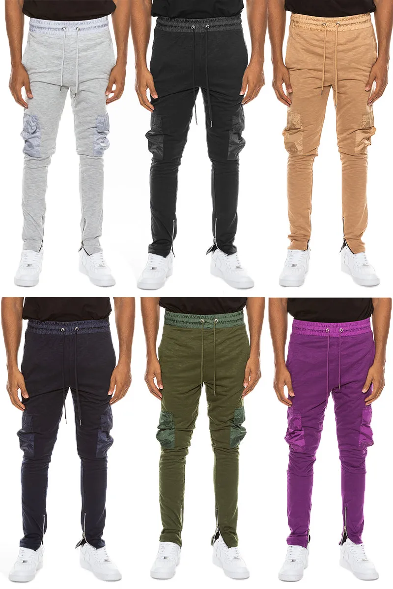 Heathered Slub Cargo Joggers