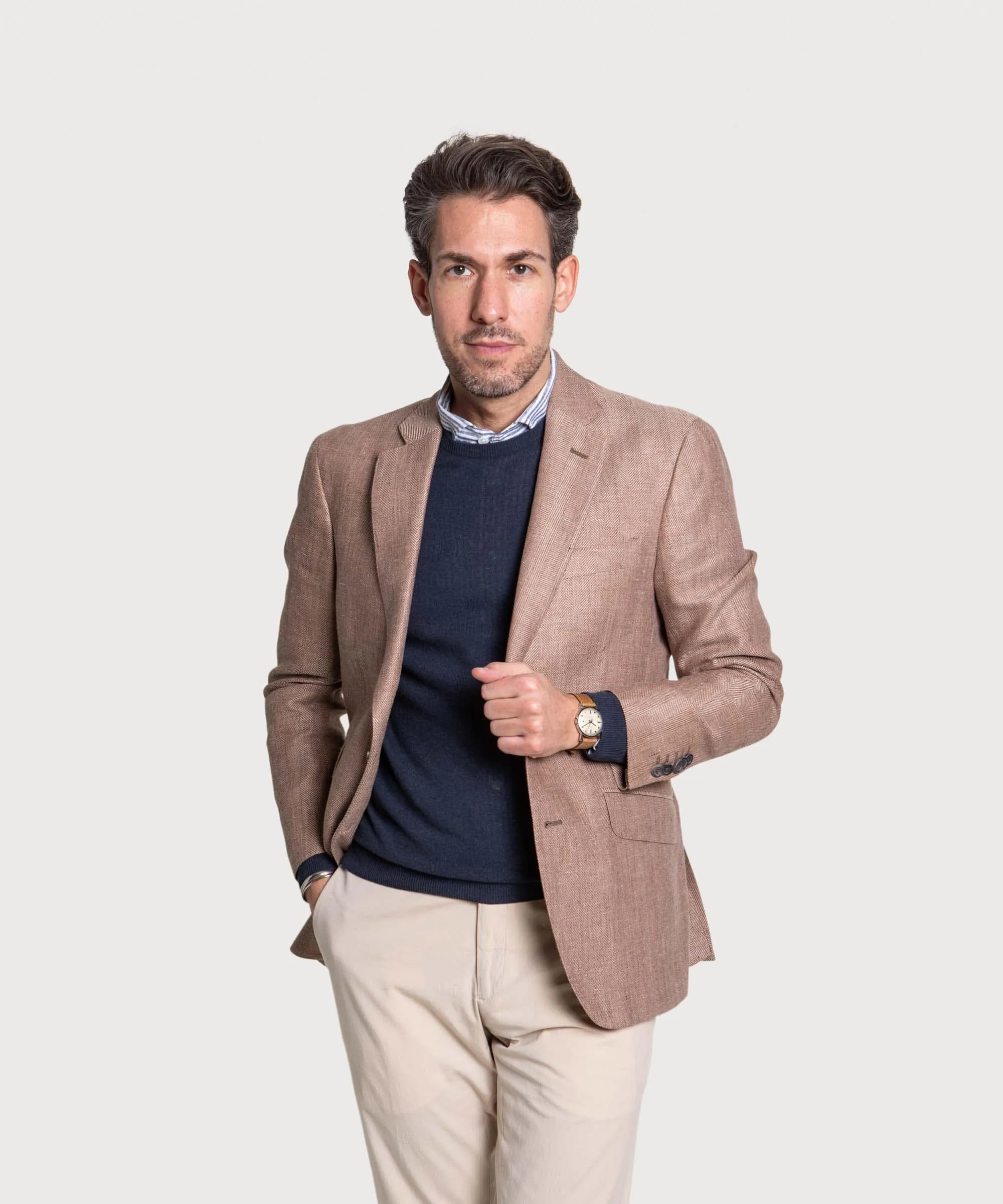 Herringbone Linen Wool Jacket