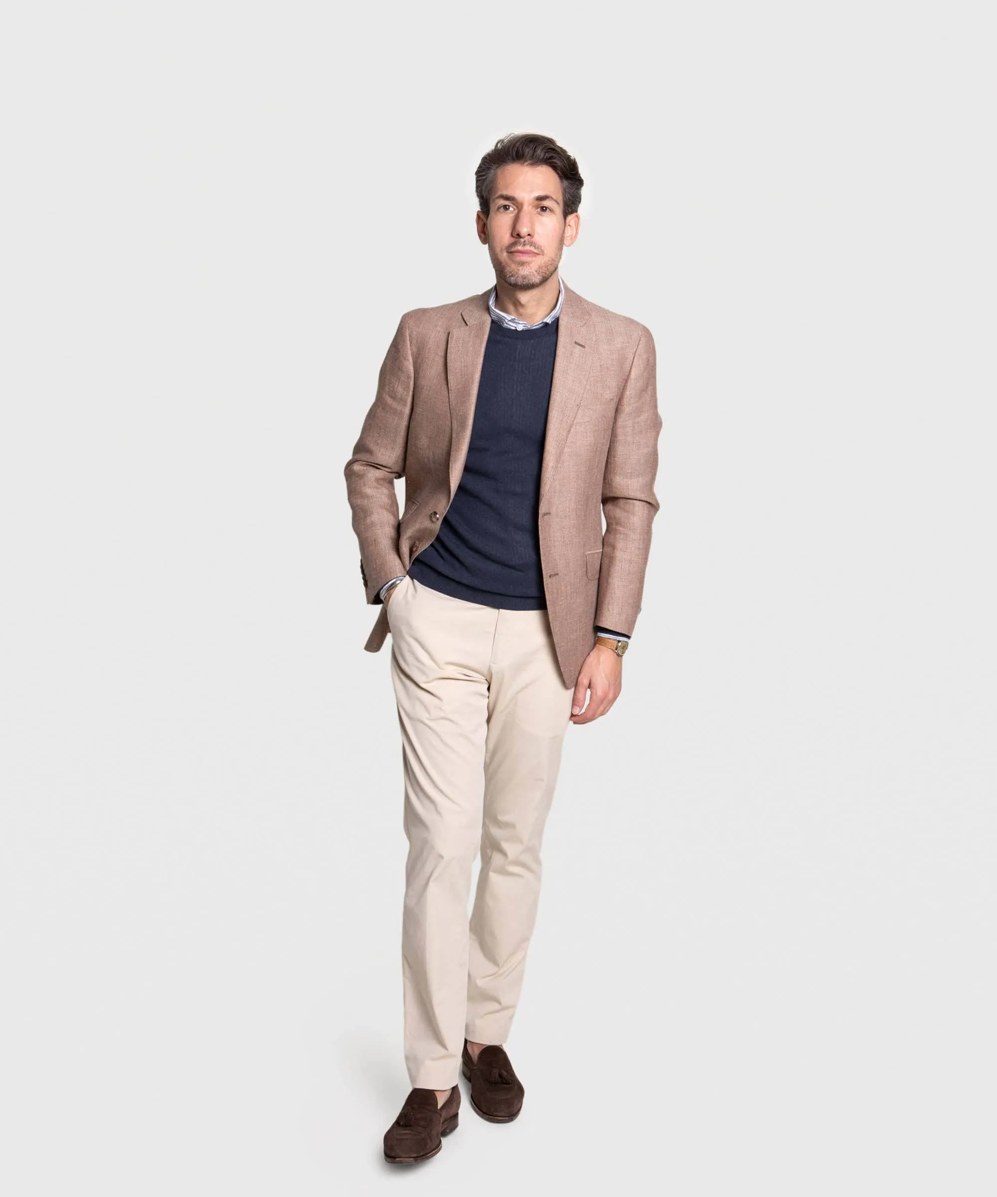 Herringbone Linen Wool Jacket