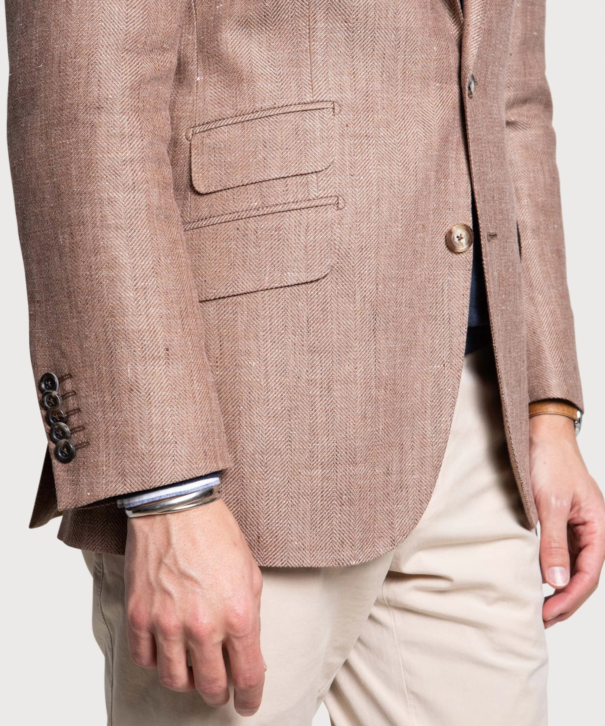 Herringbone Linen Wool Jacket