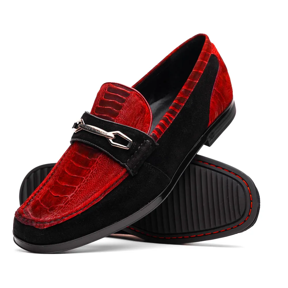 Hugo Ostrich - Red/Black