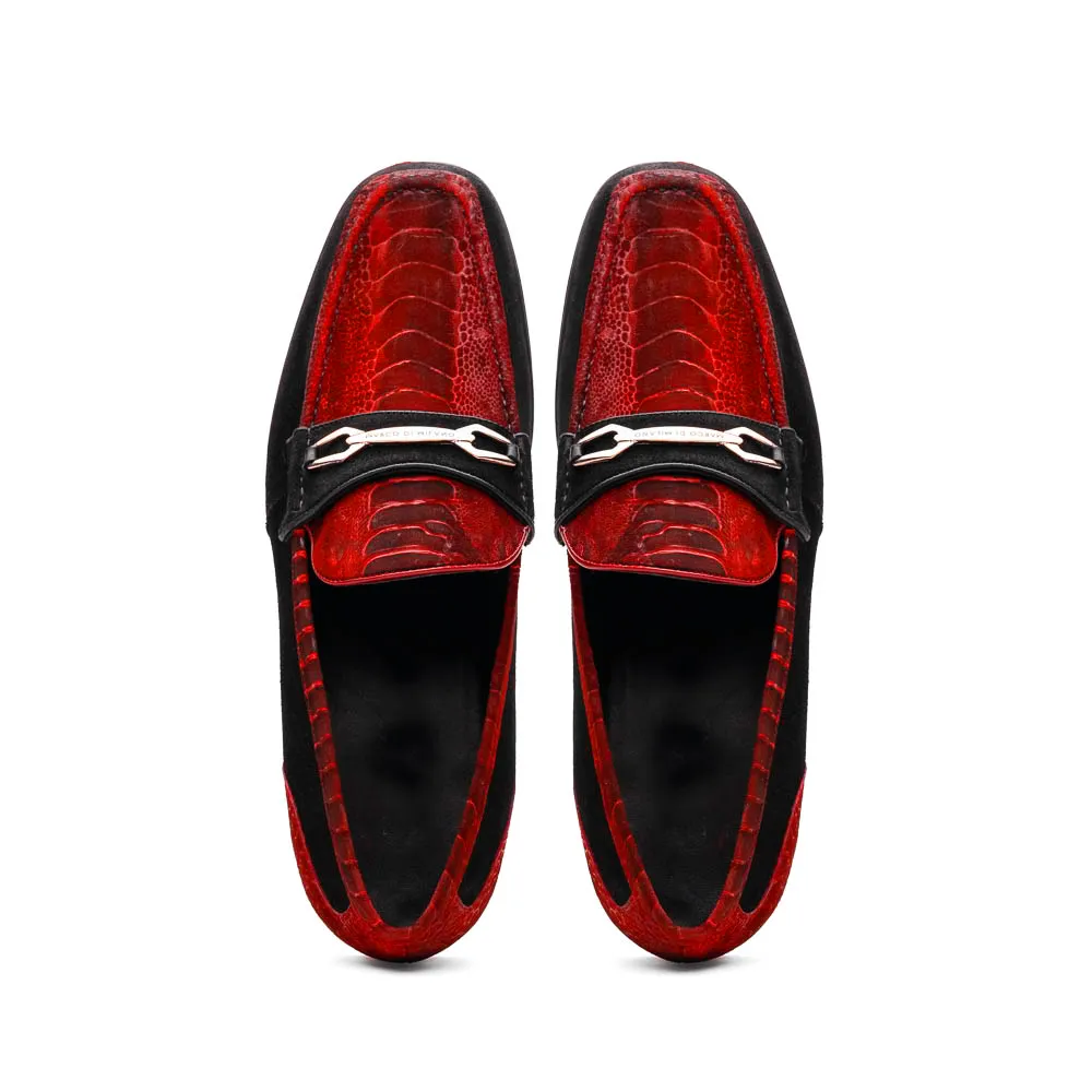 Hugo Ostrich - Red/Black