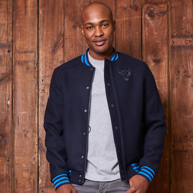 Mens Kingsley Campus Midnight Bomber Jacket - Stylish, Comfortable, and Versatile Outerwear