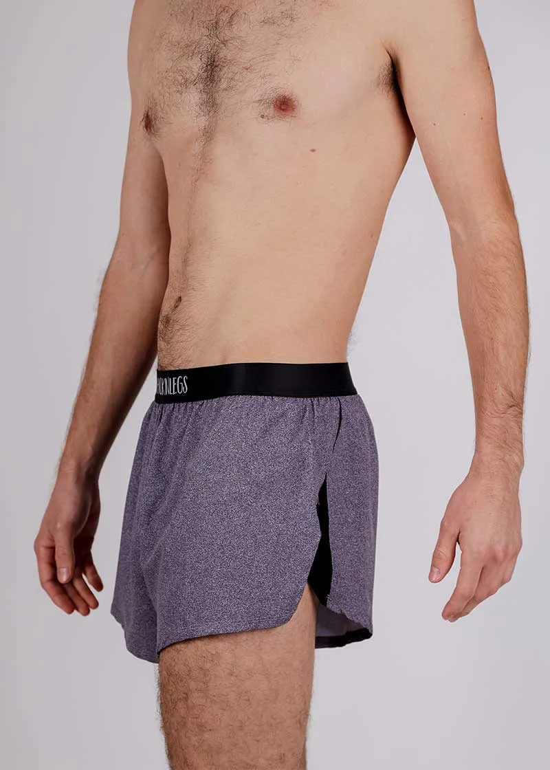 Men's Heather Grey 2" Split Shorts