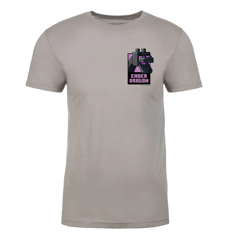 Minecraft Ender Dragon Badge Adult Short Sleeve T-Shirt