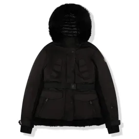 Moncler Ardiden Giubbotto Fur Hood Jacket Black