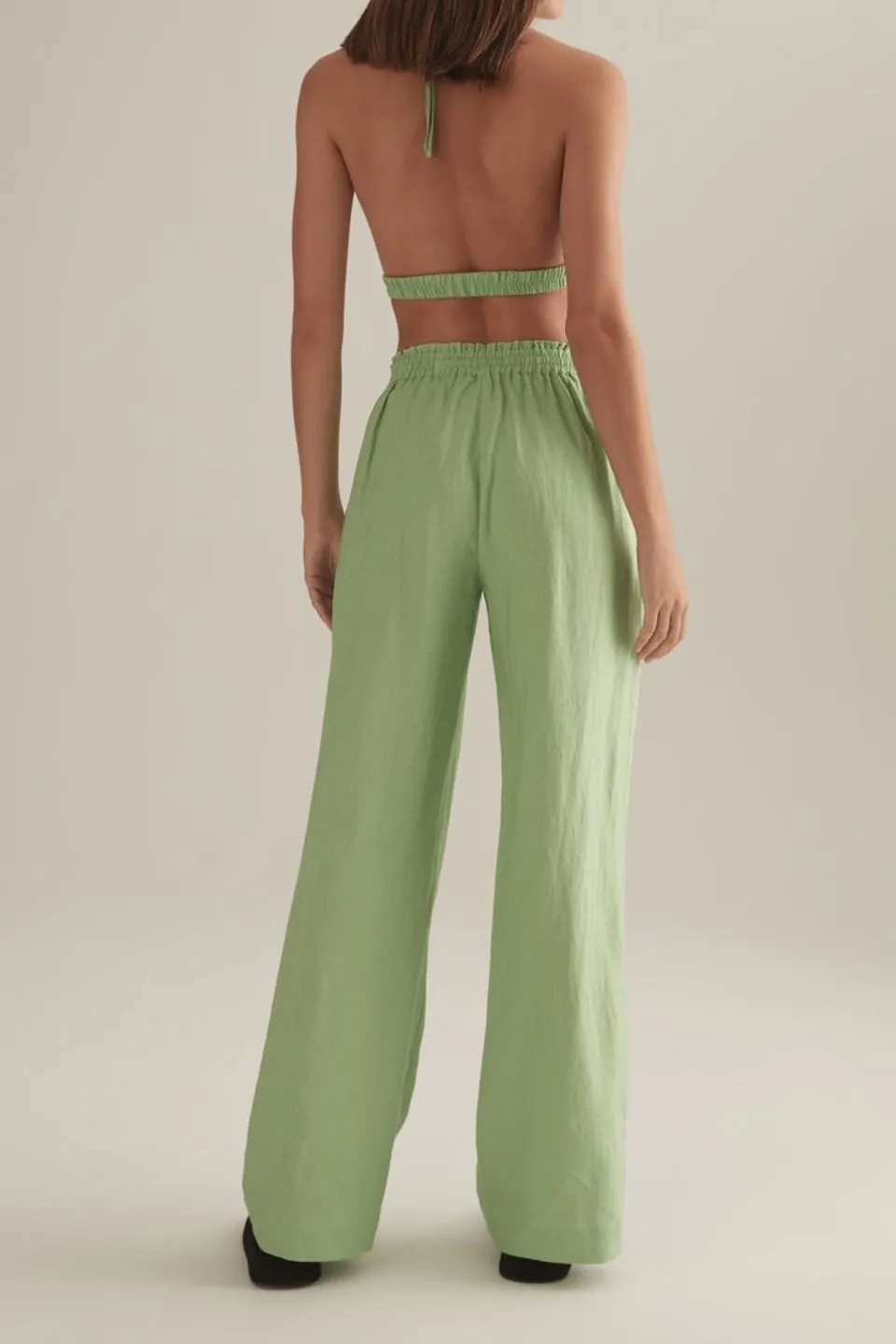 Monterey High Waist Full Length Green Apple Pant