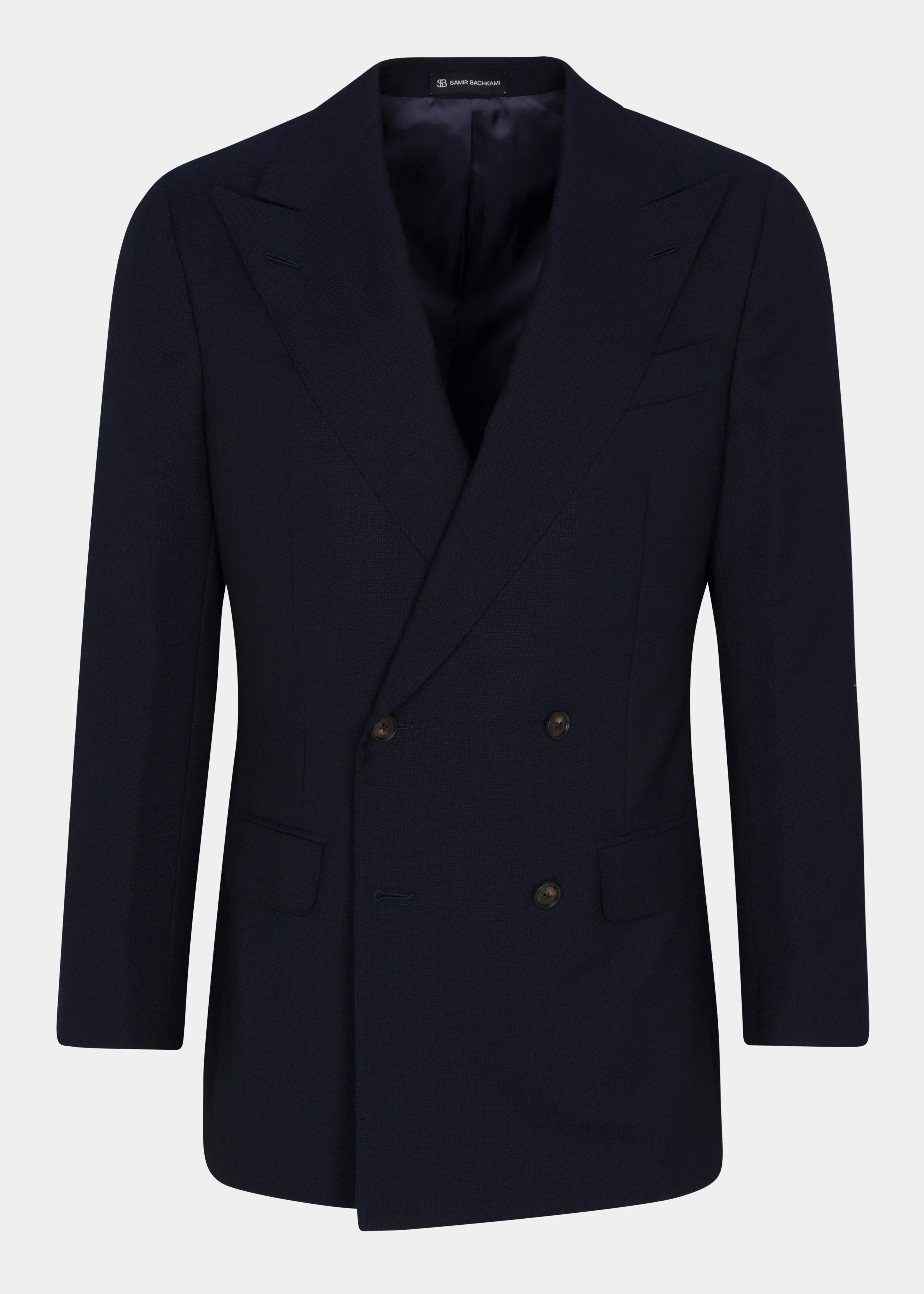 Navy Blue Double-Breasted Jacket