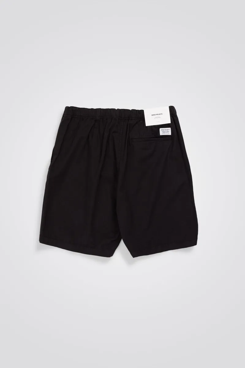 Norse Ezra Light Twill Shorts Black