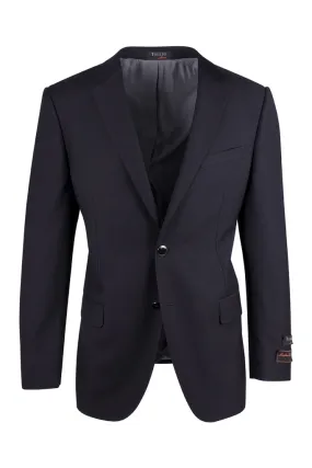 Novello Black Modern Fit Pure Wool Blazer by Tiglio Luxe TIG1001