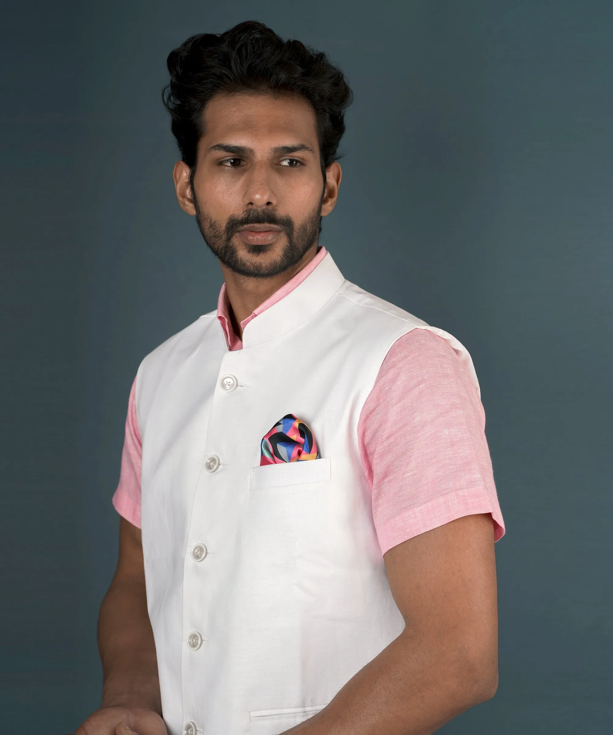 Porcelain White Nehru Jacket