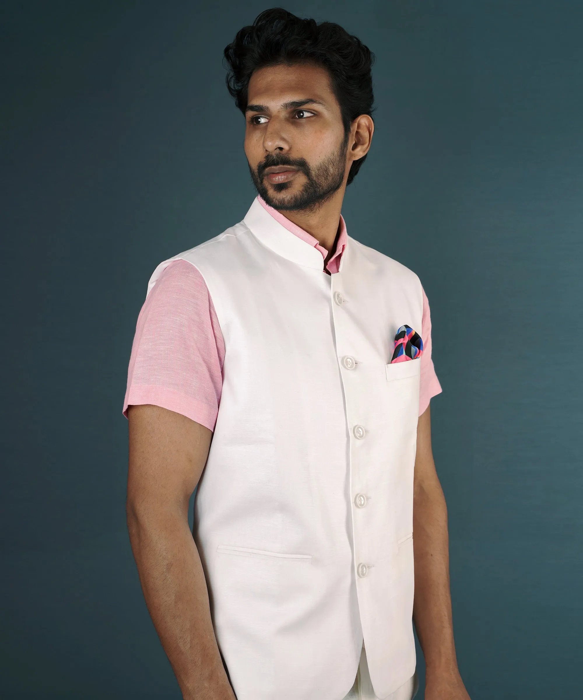 Porcelain White Nehru Jacket