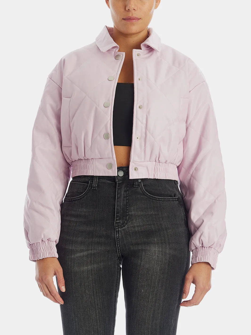 Quilted Pleather Jacket