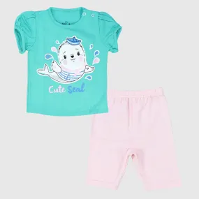 "Cute seal" Short-Sleeved Pajama