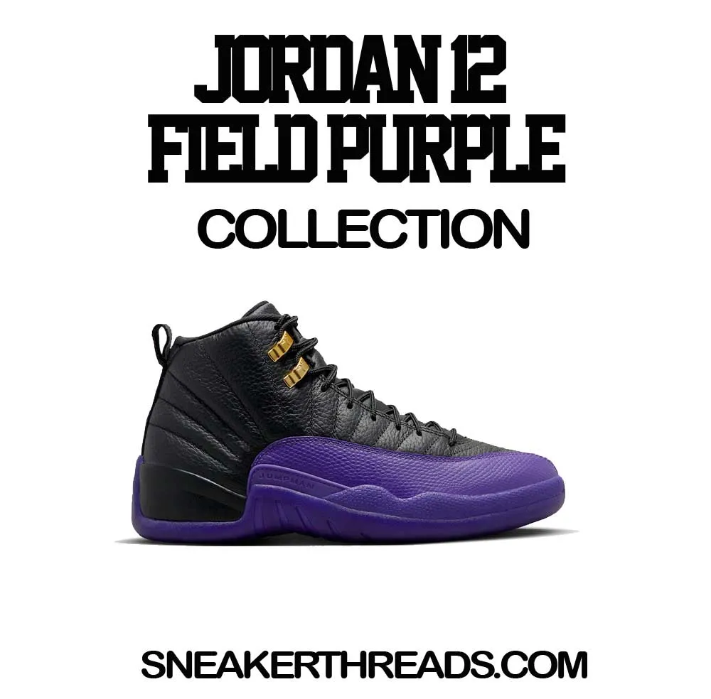 Retro 12 Field Purple Satin Jacket - War Bully - Black