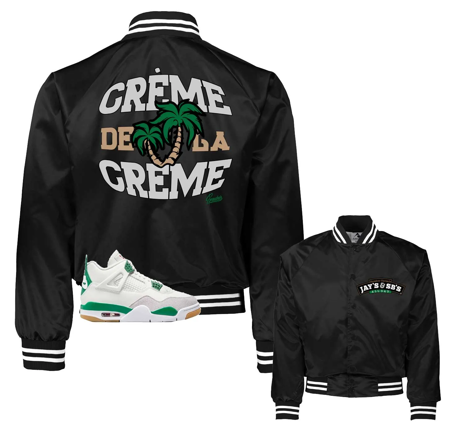 Retro 4 SB Pine Green Creme Jacket