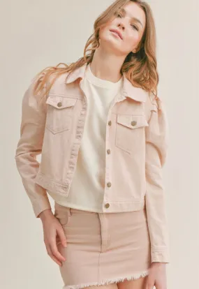 Sadie & Sage - Lila Denim Jacket Washed Pink